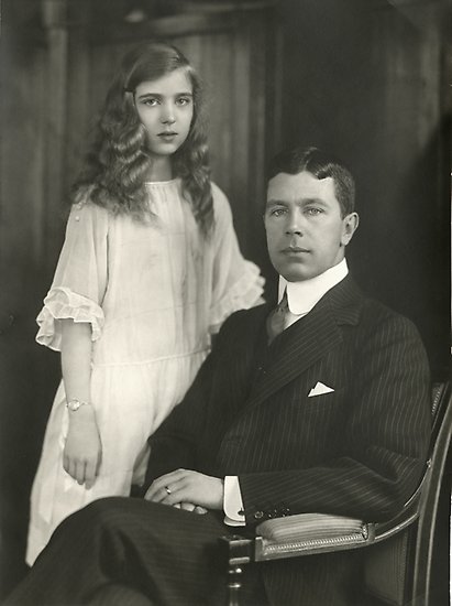 Gustaf (VI) Adolf med dottern prinsessan Ingrid.