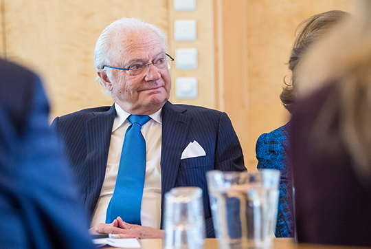 Kungen och Drottningen besökte medarbetarna vid svenska EU-representationen under både tisdagen och onsdagen. 