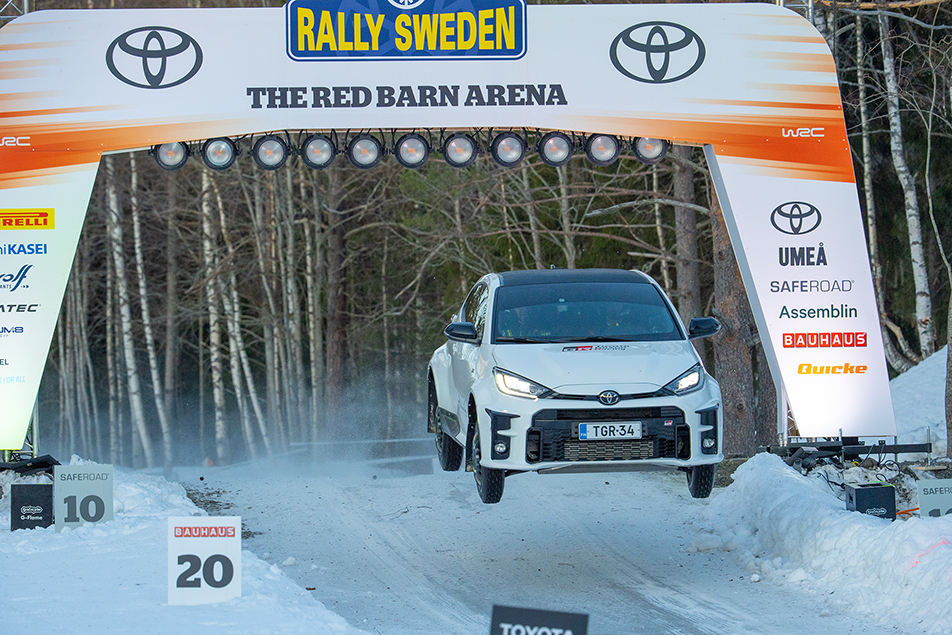 Rallybil under Rally Sweden.