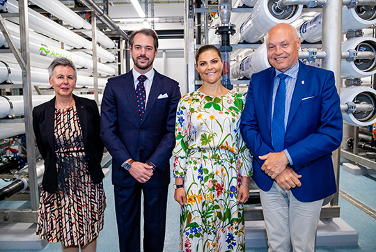 Kronprinsessan tillsammans med Luxemburgs ambassadör Janine Finck, Prins Félix av Luxemburg och landshövding Thomas Carlzon. 