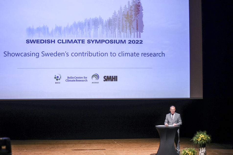 Håkan Wirtén, generaldirektör för SMHI, talade vid inledningen av Swedish Climate Symposium 2022.