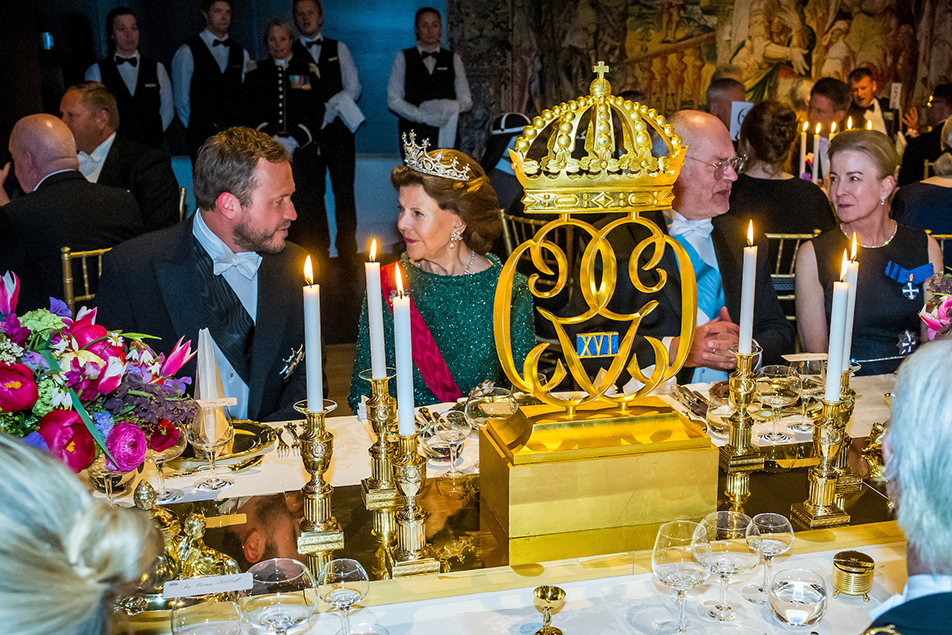 The Queen during the reciprocal dinner. 