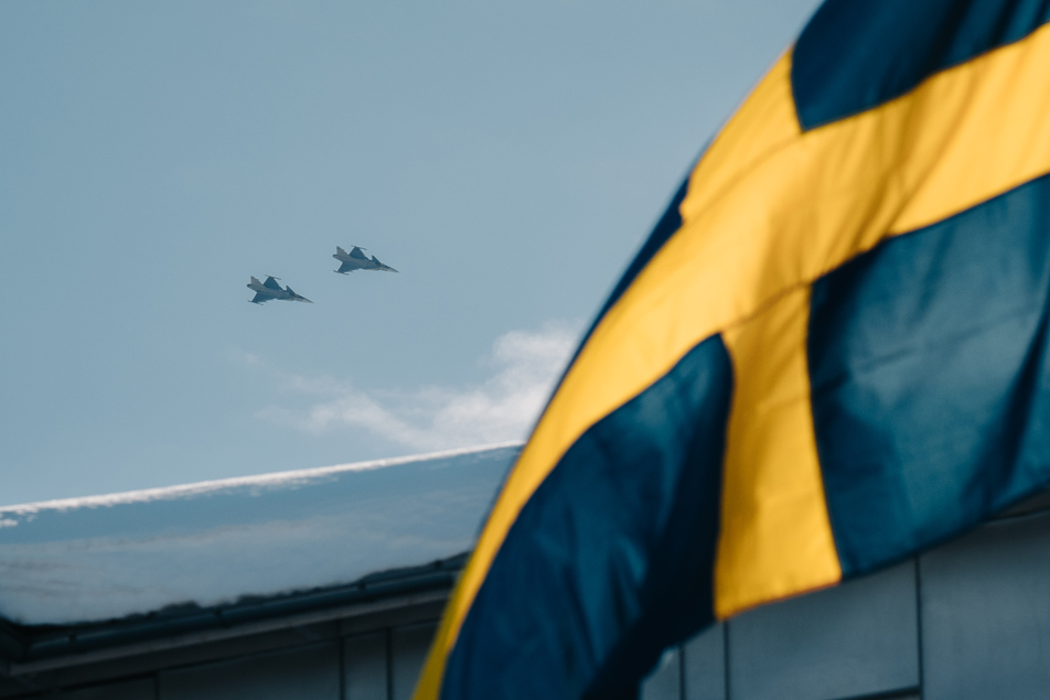 Norrbottens flygflottilj genomförde en överflygning.