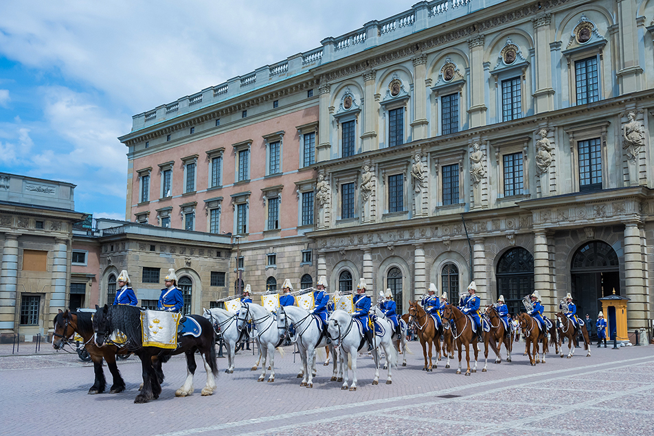 The Mounted Guard in the Outer Courtyard. 