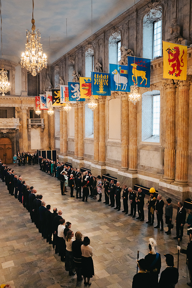 The welcoming ceremony in the Hall of State. 