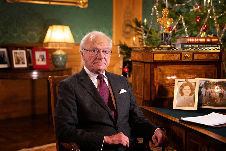 H.M. Konungens jultal år 2021 sändes från Kungl. Slottet.
