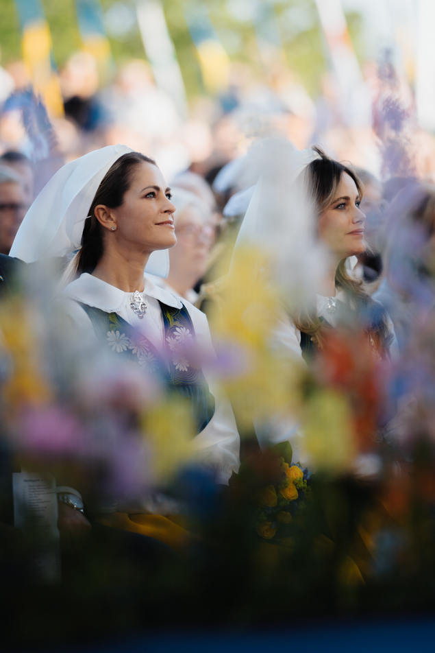 Prinsessan Madeleine och Prinsessan Sofia deltog i nationaldagsfirandet på Skansen.