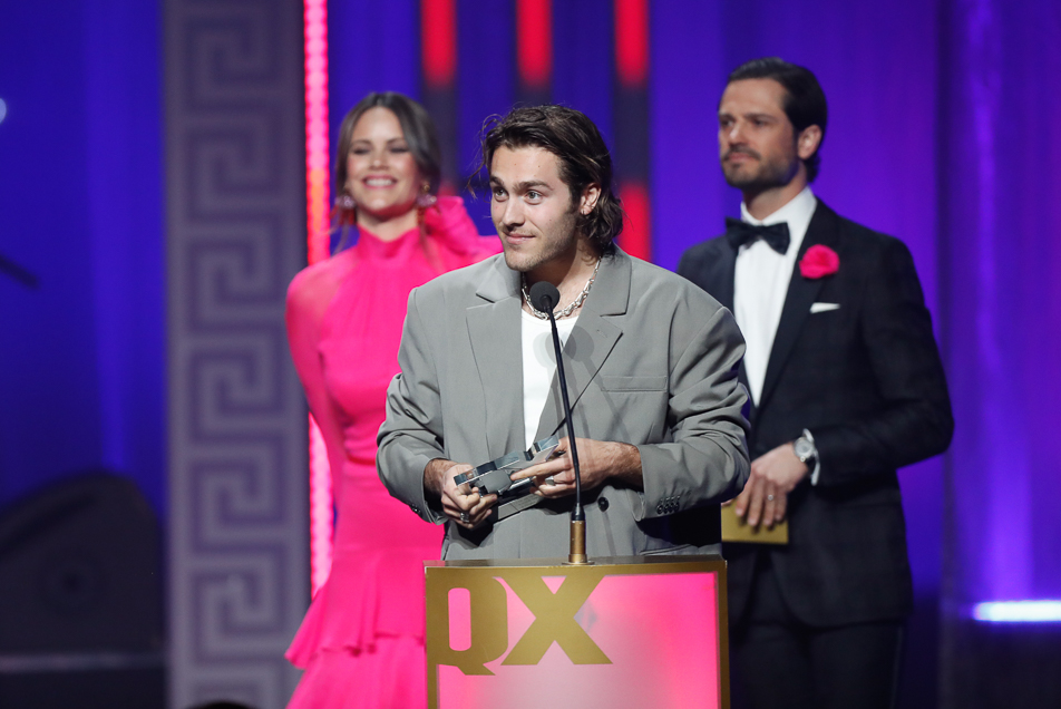 Benjamin Ingrosso prisades som Årets hetero på QX-galan.
