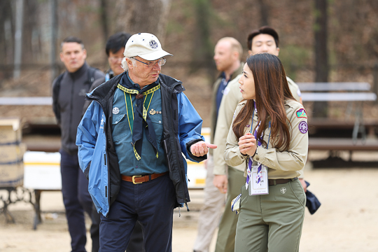 400 sydkoreanska scouter hade samlats för gemensamma aktiviteter i Seoul.