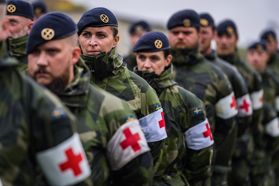 Soldiers from the medical company.