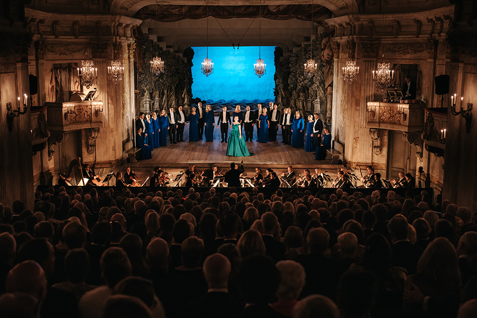Court Singer Elin Rombo with the choir of the Royal Swedish Opera. 