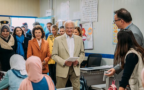 The King and Queen visit Zaatari refugee camp. 