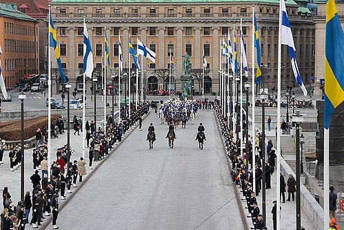 Kortege vid statsbesöket från Finland 2012. 