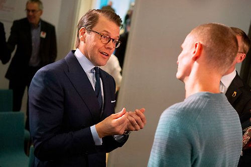 Prins Daniel och nationalekonomen Joakim Ruist. 