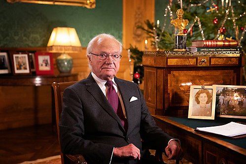H.M. Konungens jultal år 2021 sändes från Kungliga slottet. 