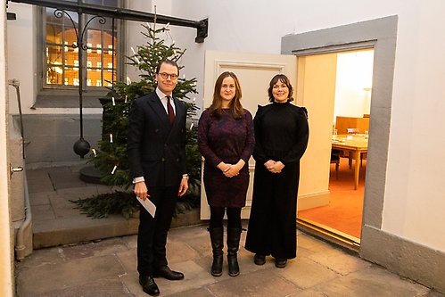 Vid mötet med Prins Daniel deltog Allbrights talesperson Maija Inkala och vice vd Tove Dahlgren.
