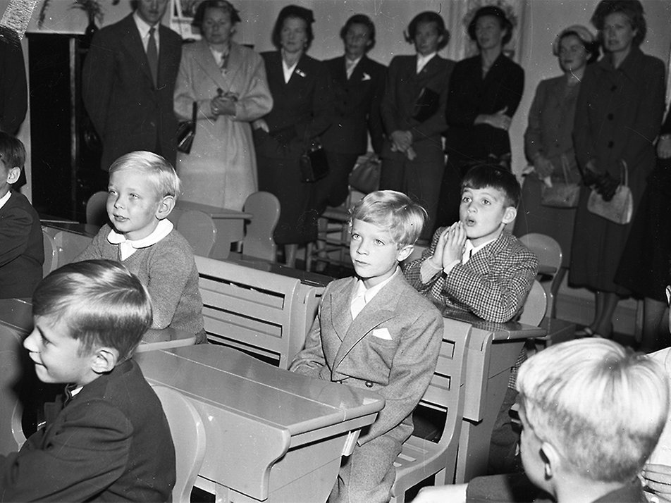 The Crown Prince's first day at Broms School.