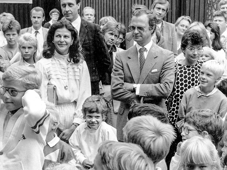 Prins Carl Philips skolstart i augusti 1986.