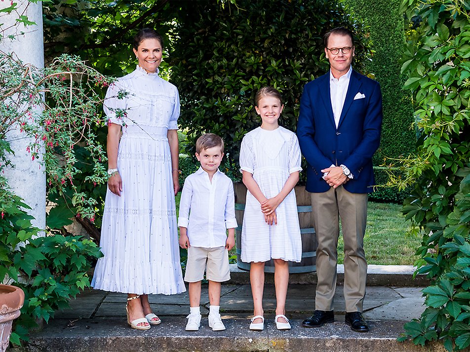 Kronprinsessan med familj på Öland sommaren 2021. 