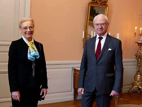 Kungen och Charlotte Petri Gornitzka, ny generaldirektör för MSB. 