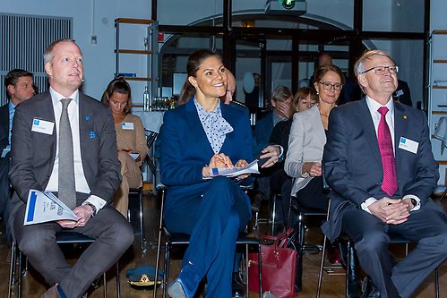The Crown Princess attends a seminar at the Royal Institute of Technology. 