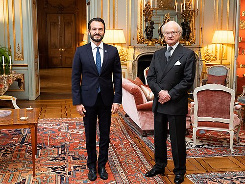 The King with Róbert Spanó, President of the European Court. Photo: 