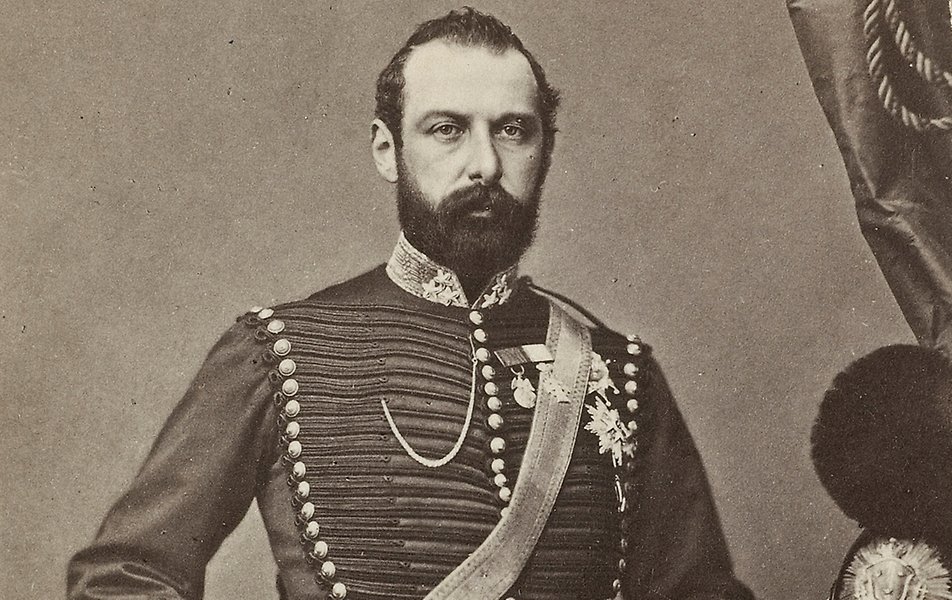 Karl XV, fotograferad av Mathias Hansen omkring 1865 (bilden är beskuren). Foto ur Bernadottebibliotekets arkiv.