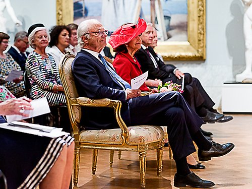 Kungaparet i Stora gallerisalen på konstmuseet Prins Eugens Waldemarsudde. 