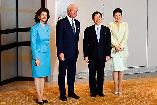Under besökets tredje dag bjöd Kungaparet Japans Kronprins och Kronprinsessa på lunch. 