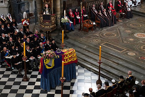 Drottning Elizabeth II:s statsbegravning i Westminster Abbey i London. 