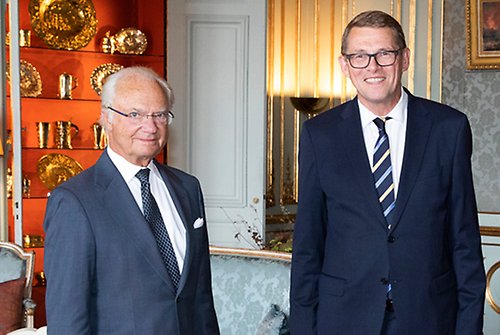 Kungen och Finlands talman Matti Vanhanen. 
